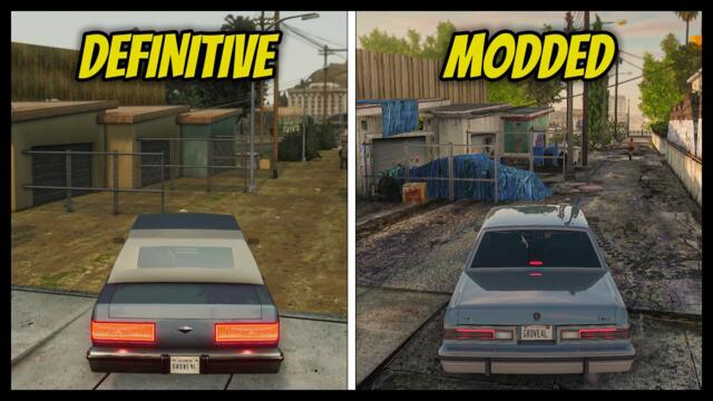 GTA San Andreas: The Definitive Edition vs Modded - Graphics and Details Comparison