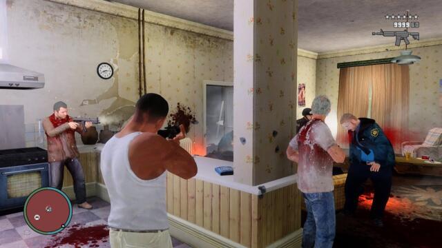 GTA 4 - Franklin, Michael, and Trevor Six Star Escape From Niko Bellic's House #1