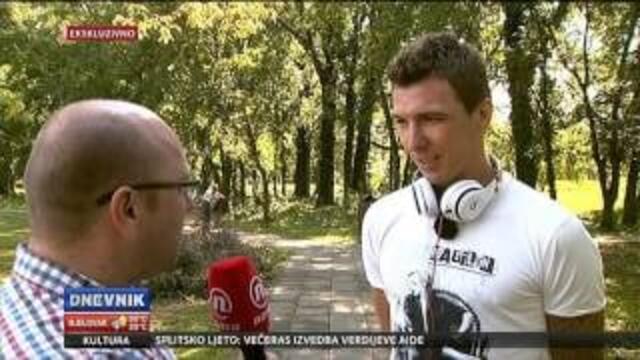 Mario Mandžukić, govori za Dnevnik Nove TV  16.07.2014.
