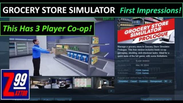 We Test Out Three Player Co-op Mode in "Grocery Store Simulator", Coming To Steam May 30th, 2024!