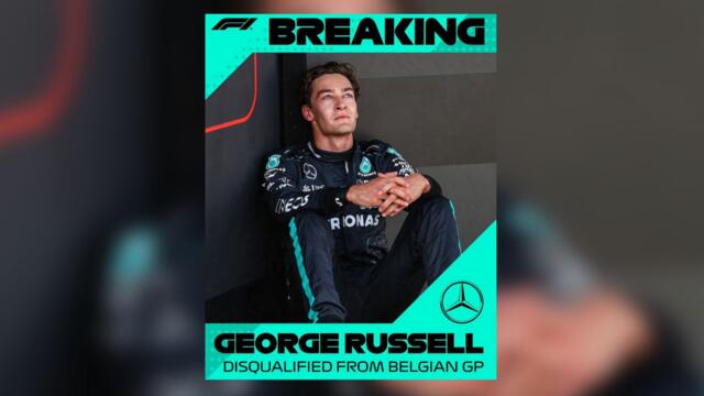 Formula One latest: Belgium GP drama after Russell disqualified and Red Bull’s dominance hanging in the balance