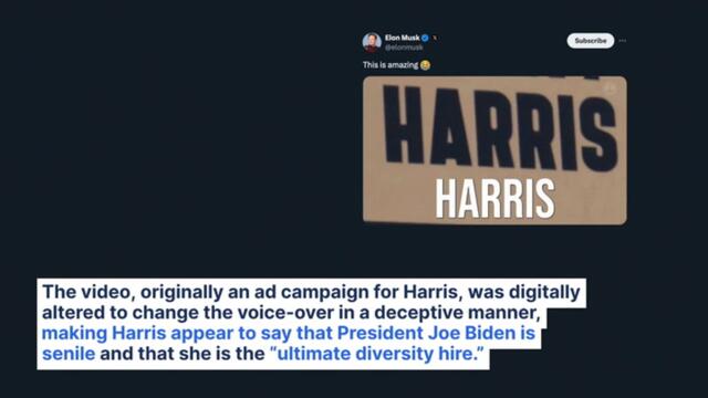 Elon Musk Appears To Violate Own Social Media Platform's Guidelines, Posts Manipulated Video of Kamala Harris