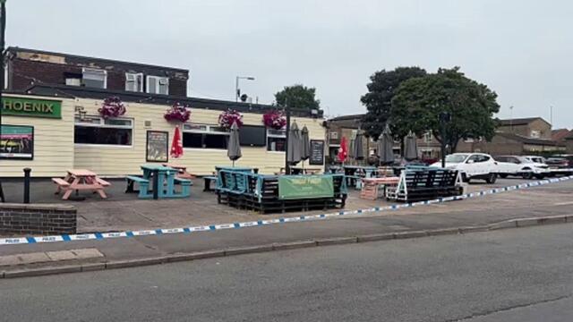 Police tape off The Phoenix in Corby