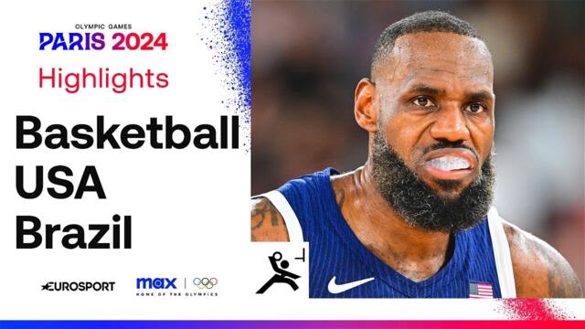 CRUSHING WIN! 😮‍💨 | Brazil vs USA Men's Basketball Quarter-Final Highlights | #Paris2024 #Olympics