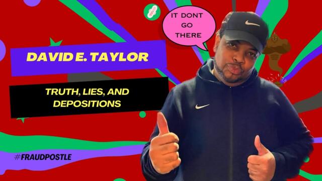 #live JMMI & KOGGC "Apostle" David E. Taylor Truth, Lies, and Depositions! #god #money #cult #scam