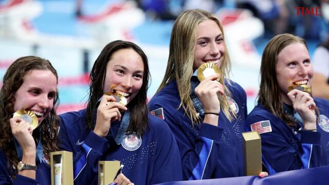 U.S. Swimming Ends Paris Olympics on Top—Just Barely