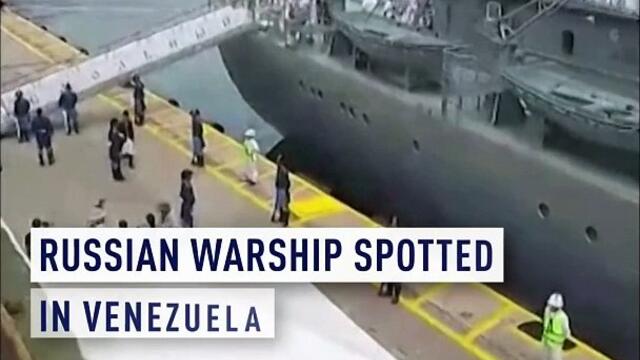 Russian warship spotted in Venezuela