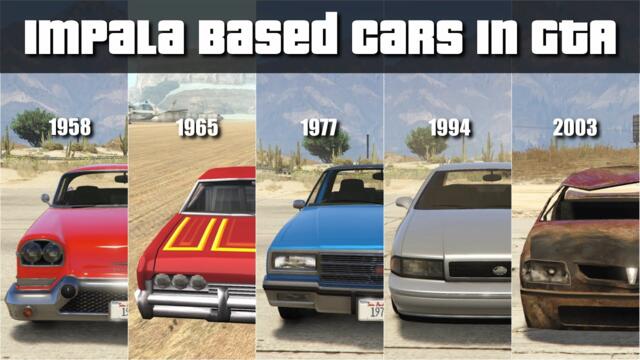 Chevy Impala based cars in GTA games | GTA III to GTA V