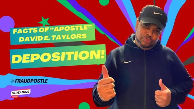 #live Deposition Facts of JMMI & KOGGC Cult Leader "Apostle" David E. Taylor #god #money #5f #cult