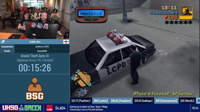 Grand Theft Auto III Tightened Thrice Speedrun - UKSG Green 2024