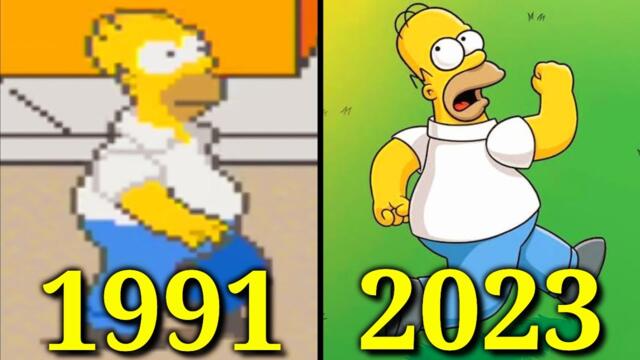 Evolution of The Simpsons Games 1991-2023