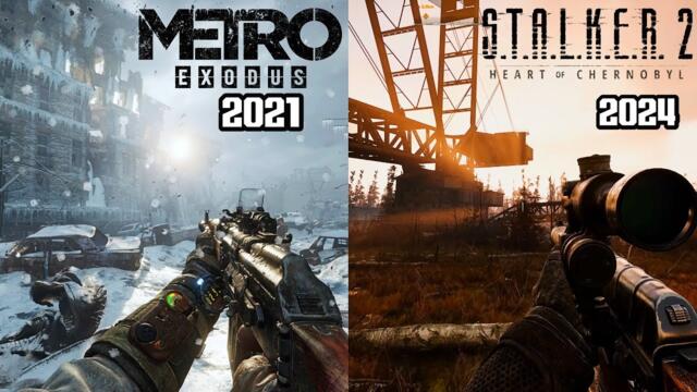 Metro Exodus Enhanced (2021) vs Stalker 2 (2024) Graphics Comparison