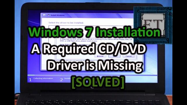 [SOLVED] USB Windows 7 Installation | A Required CD-DVD Drive Device Driver is Missing