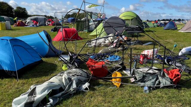 Leeds Festival 2024: Strong winds from Storm Lilian have caused chaos across the site