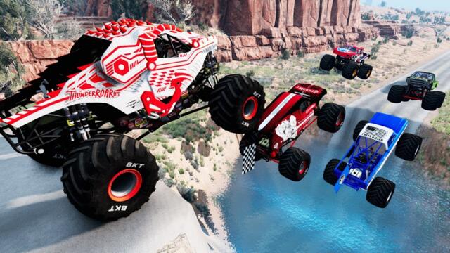 Mobil vs Epic High Speed Car Jumps #10 - BeamNG Drive