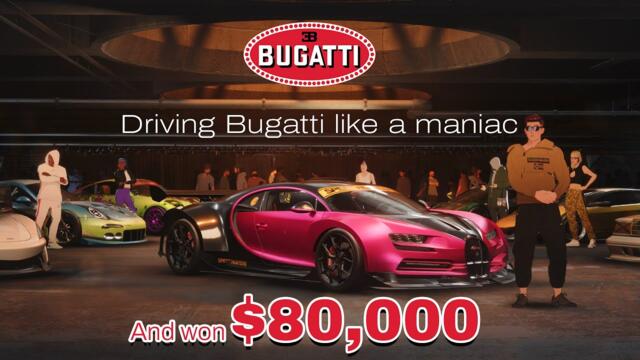 Driving a Bugatti Like a Maniac 😈 and Won $80K 💰!