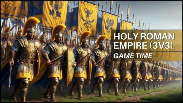 Age of Empires 4 Multiplayer Co-op - Holy Roman Empire in Land MegaRandom (3v3)