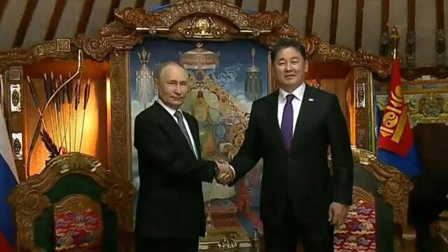 Russia's President Putin meets Mongolian counterpart Khurelsukh | AFP