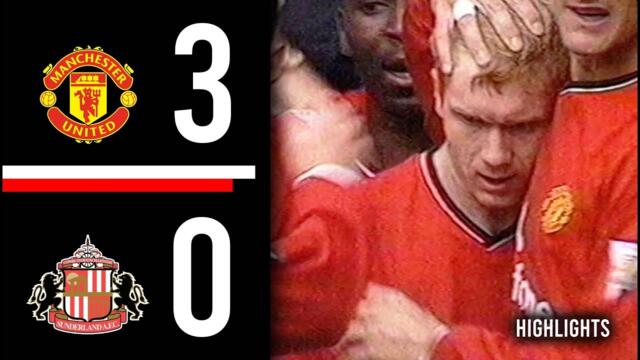 Manchester United v Sunderland | Super Scholes Scores Two | Highlights | 2000/2001