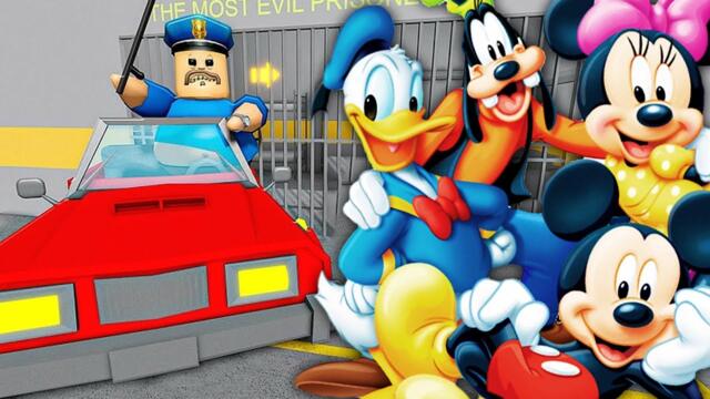 Mickey Mouse Clubhouse Characters ESCAPE CAR BARRY'S PRISON RUN in Roblox!