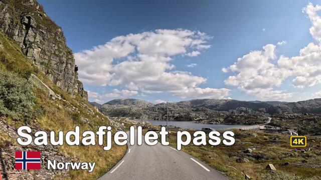 ROAD TRIP | Drive over Saudafjellet pass route Fv520 - Norway 4K