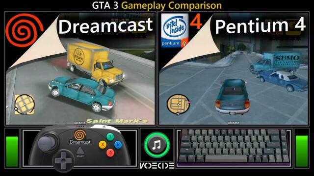 GTA 3 (Dreamcast vs PC w/ Pentium 4) Gameplay Comparison