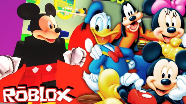 Mickey Mouse Clubhouse Characters ESCAPE MICKEY MOUSE CLUBHOUSE PARKOUR OBBY in Roblox!