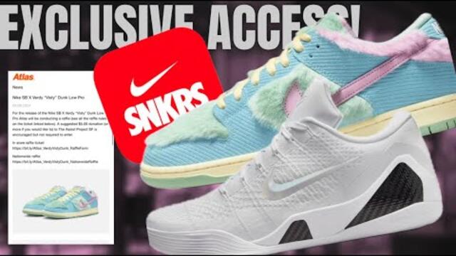 GET READY!! EXCLUSIVE ACCESS KOBE HALO 9 LOW & SB VERDY DUNK LOW  RAFFLES