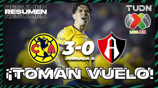 Resumen y goles | América 3-0 Atlas | Liga Mx -AP2024 - J8 | TUDN