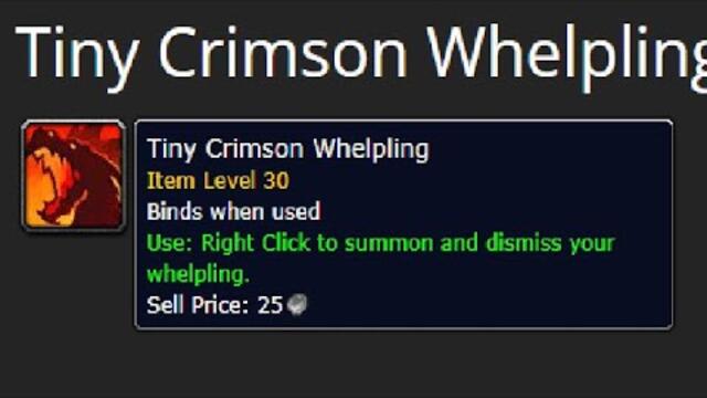 Wow Farming Tiny Crimson Whelping 1/1000 chance !!!