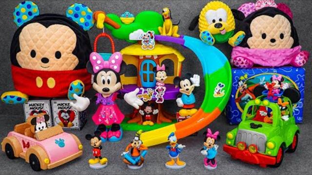 Satisfying with Unboxing Disney Mickey Mouse Funny The Funhouse Playset Roller Coaster | ASMR