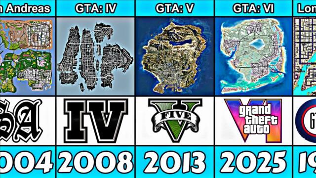 GTA Map's Evolution From 1997 to 2025