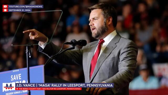 🇺🇸 JD Vance | 'MAGA' Rally in Leesport, Pennsylvania [Subtitles] (Sept. 21, 2024)