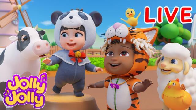 LIVE🔴The animals on the farm, Five little ducks + More | Cocacoca Kids Songs & Animals