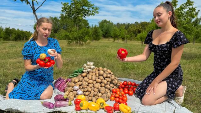 Руска кухня - Rustic Stew of Fresh Vegetables! Homemade Chicken Shawarma