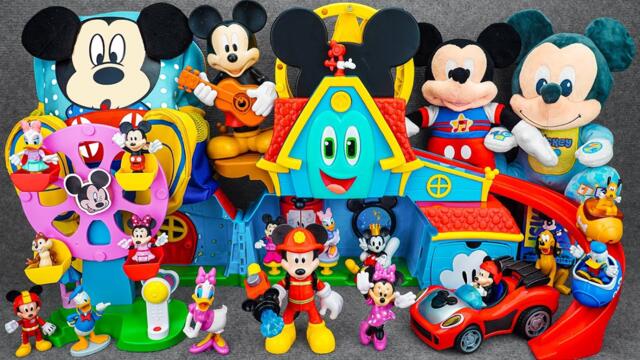 Satisfying with Unboxing Mickey Mouse Roller Coaster Jumbo Fun House Playset | Review Toys ASMR