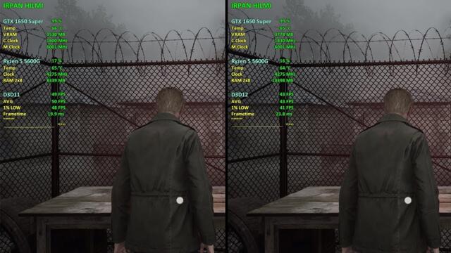 Silent Hill 2 Remake - Dx11 vs Dx12 - GTX 1650 Super