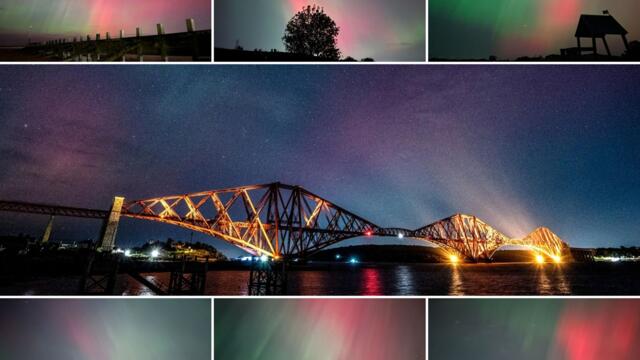 Northern Lights grace the skies of Edinburgh and the Lothians