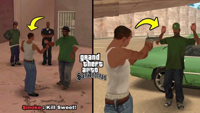 What happens if CJ betrays Grove Street in mission "The Green Sabre" in GTA San Andreas?