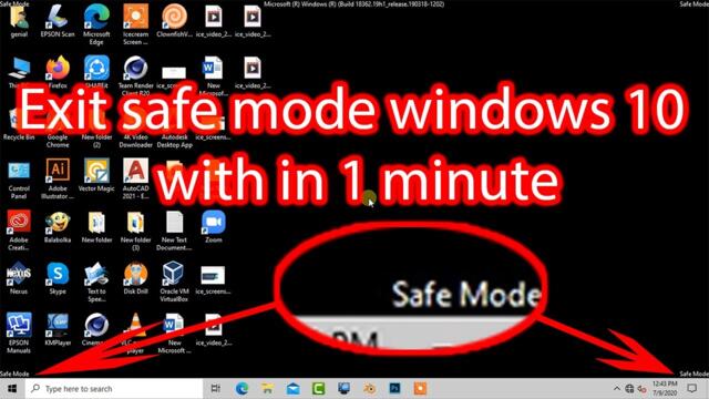 How to exit safe mode windows 10