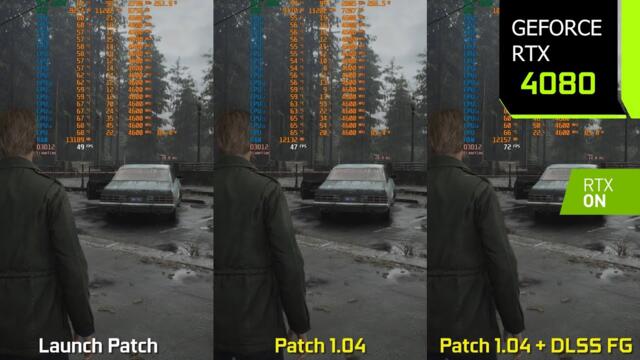 SILENT HILL 2 Remake PC Patch 1.04 + Official DLSS Frame Generation Comparison | RTX 4080 DLSS 3.7