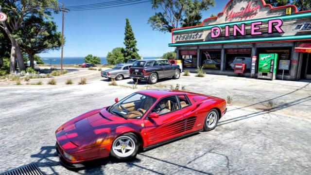 Insane Ferrari Testarossa Mod in GTA 5! (Realistic Speed Test)