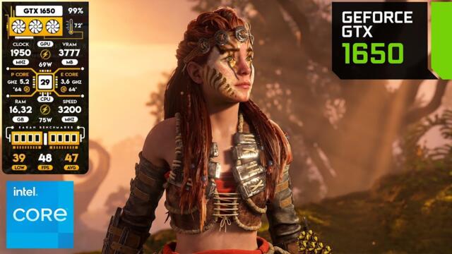 Horizon Zero Dawn Remastered on GTX 1650 (GDDR5) - Barely Managing to Run!