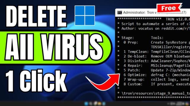 How To REMOVE ALL VIRUS ⚠️ From Windows 10/11 For FREE