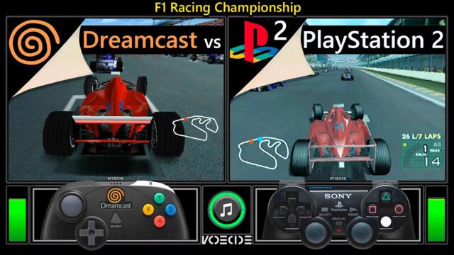 F1 Racing Championship (Dreamcast vs PlayStation 2) Gameplay Comparison