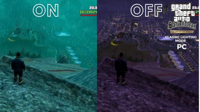 Classic Lighting Mode Comparison on PC| GTA San Andreas Definitive Edition