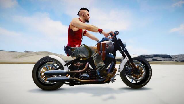 GTA IV Harley Davidson Fat boy Lo Vintage and Racing Bobber Crash Testing