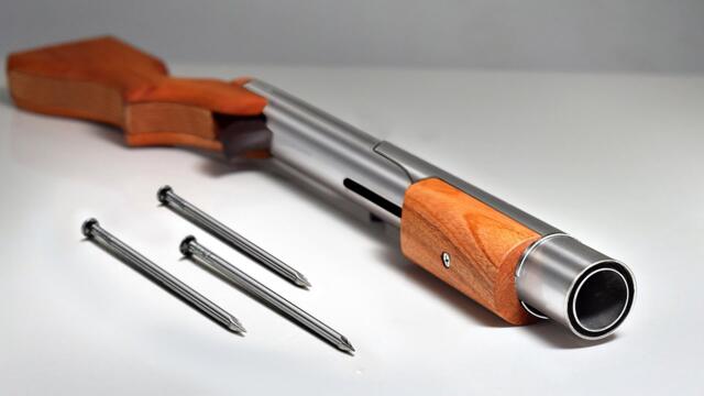 Самоделна пушка от дърво и тръба - Make it for defense