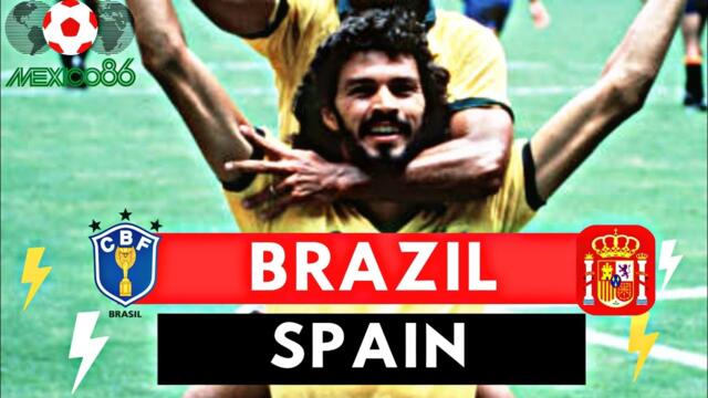 Brazil vs Spain 1-0 All Goals & Highlights ( 1986 World Cup )