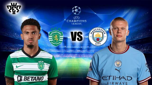 Sporting vs. Man City - UEFA Champions League 24/25 Full Match - FL25 (PES 2021) Realistic Gameplay